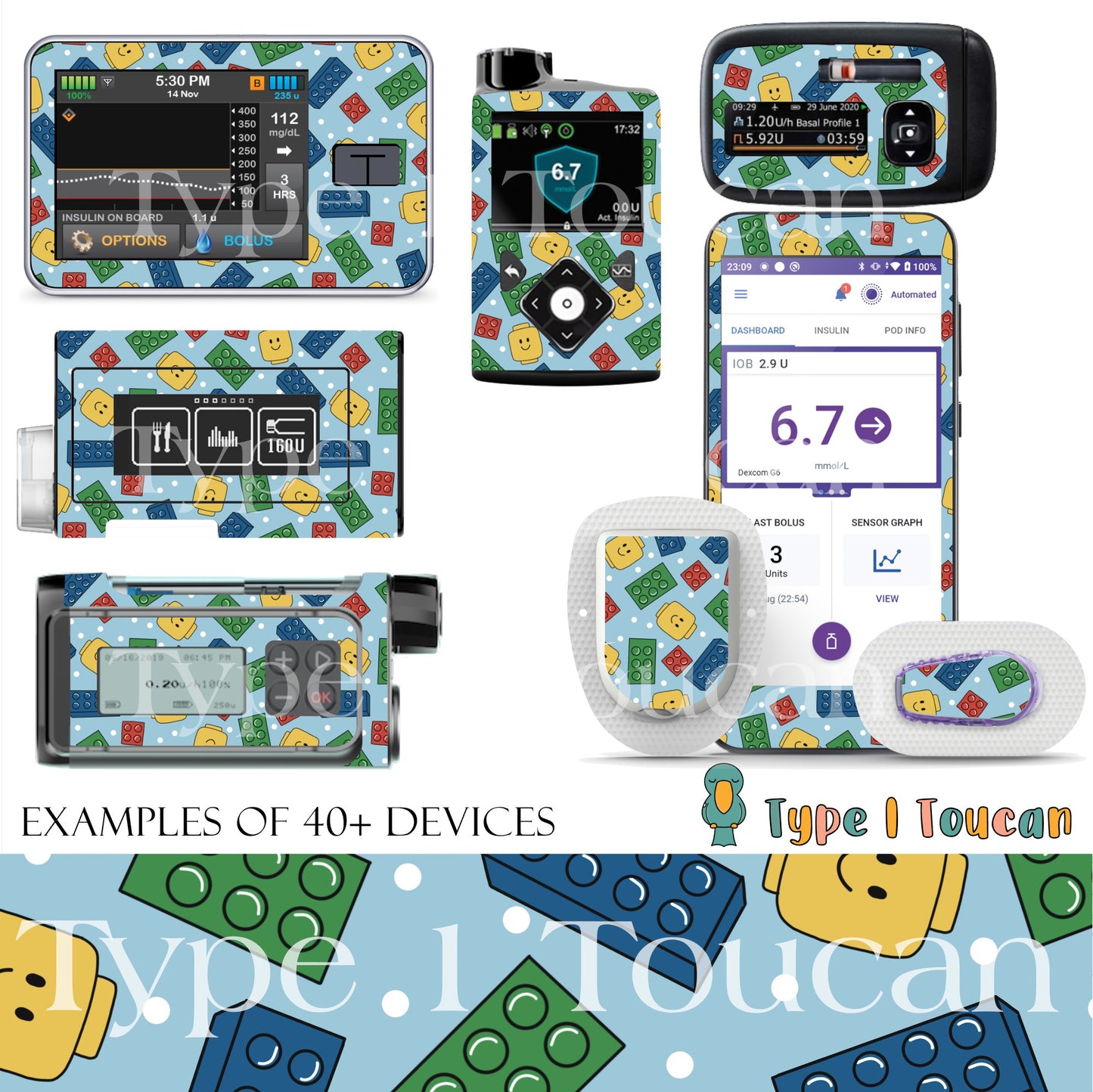 Blue Bricks | Device Stickers