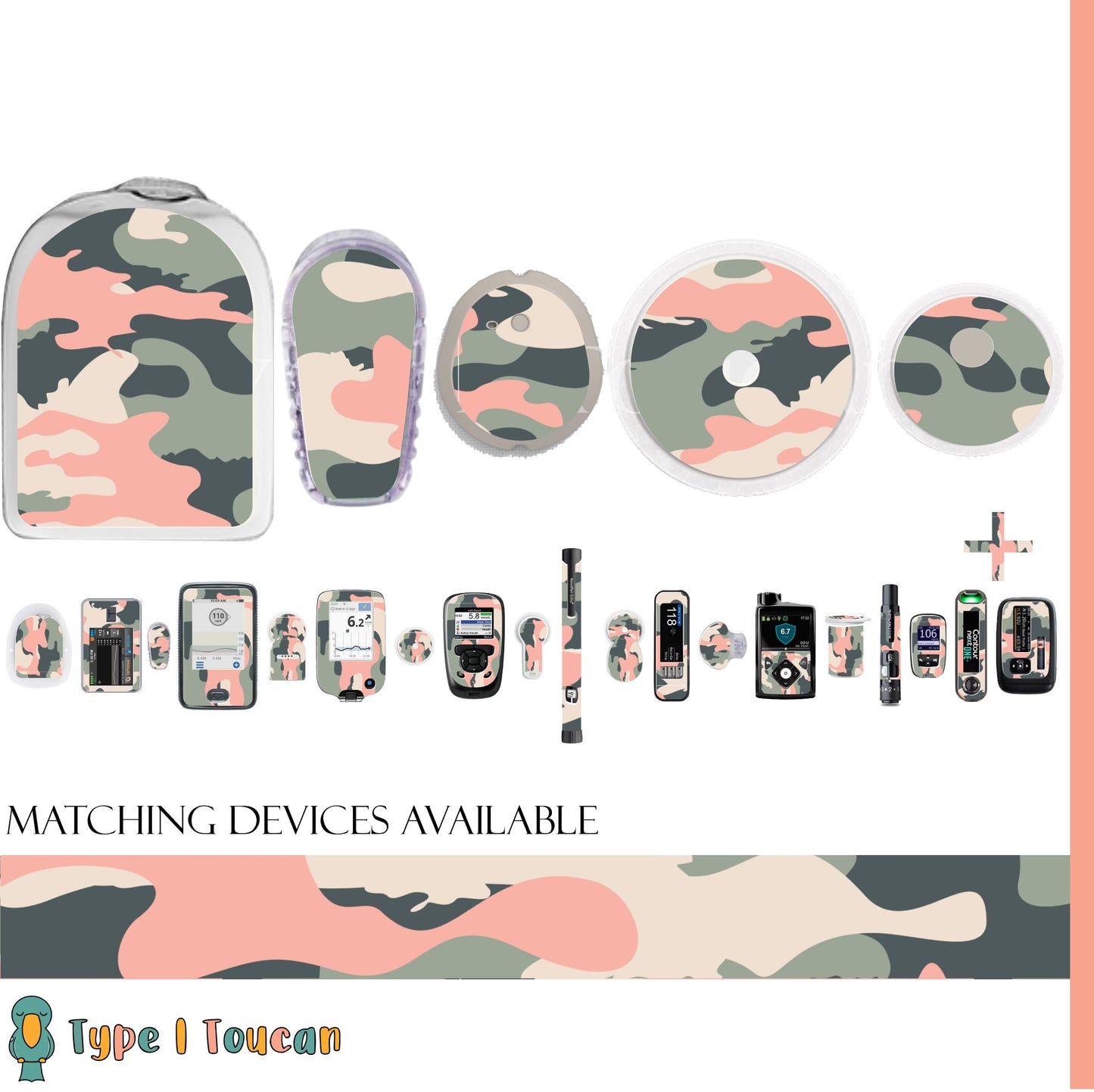 Camouflage Pink Sands | Device Stickers