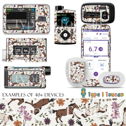 Floral Horses | Device Stickers | Device Stickers