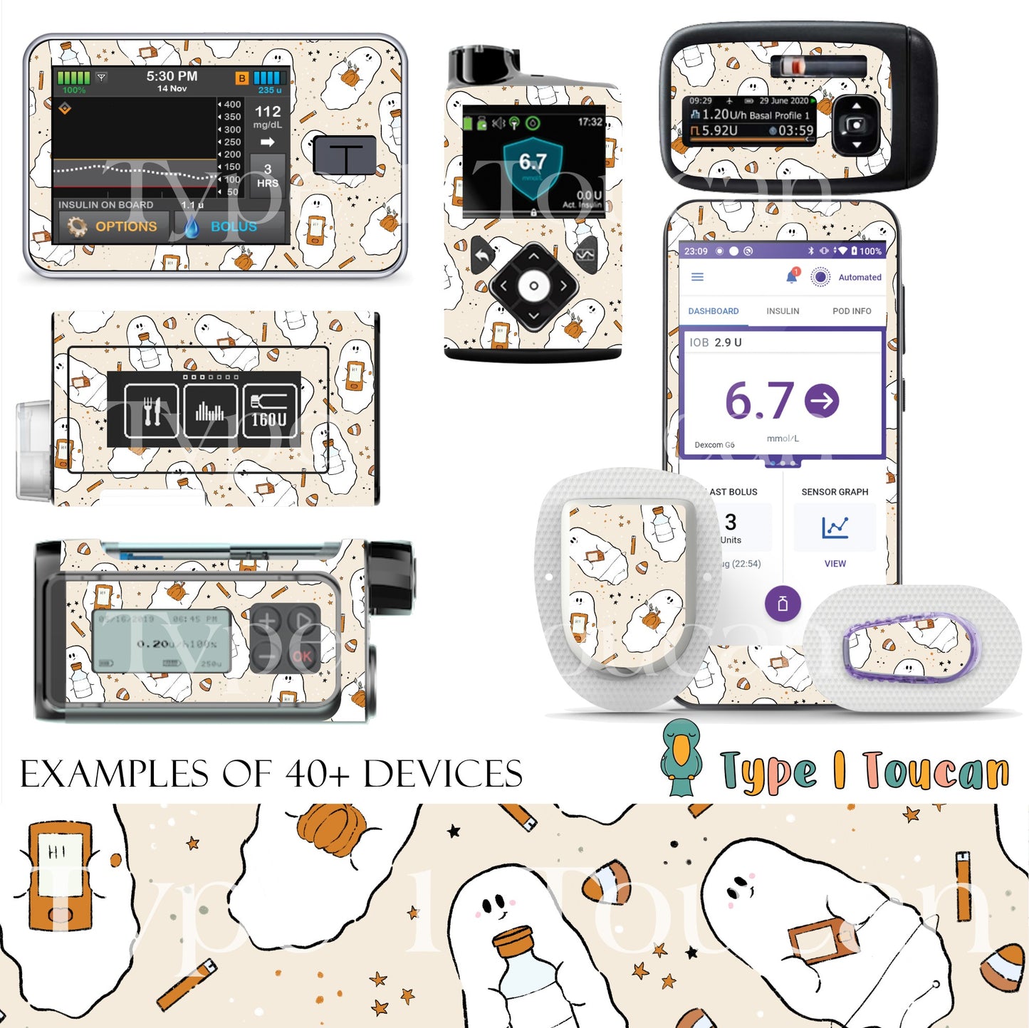 Ghost of Diabetes |Device Stickers