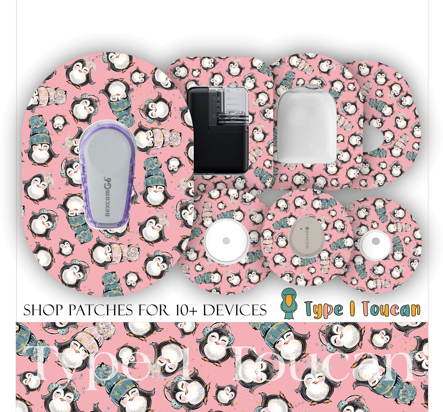 Pink Penguin Christmas Overpatch