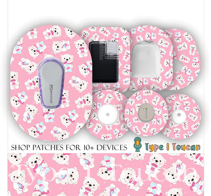 Pink Polar Bear Christmas Overpatch