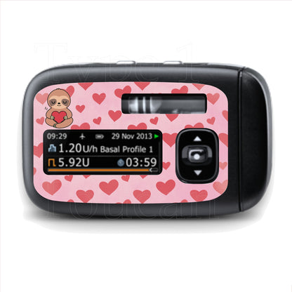 Valentine Heart Sloth |Device Stickers