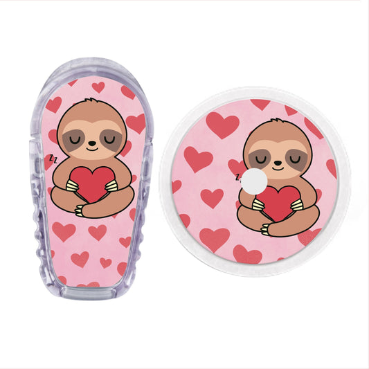 Valentine Heart Sloth |Device Stickers