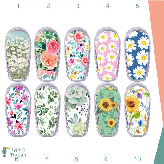 Floral  CGM Sticker Multipacks