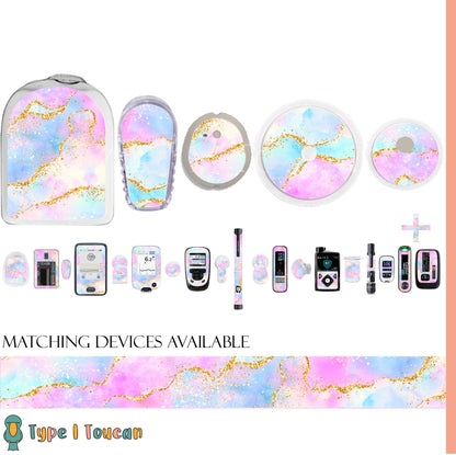 Pastel Ocean Agate Marble |Device Stickers