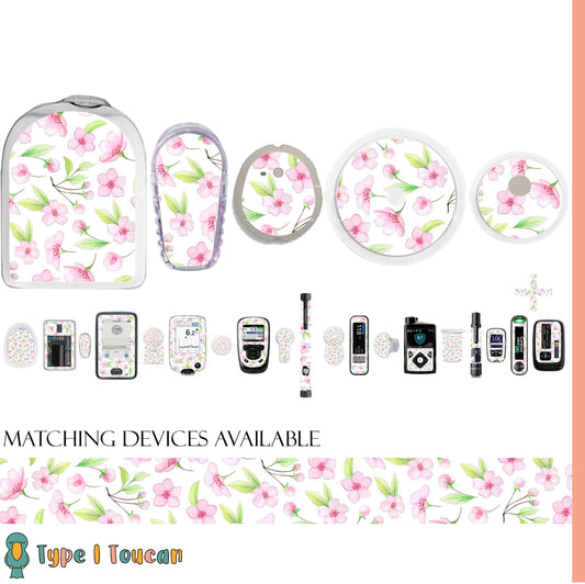 Cherry Blossom Floral |Device Stickers