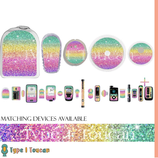 Rainbow Glitter Effect | Device Stickers