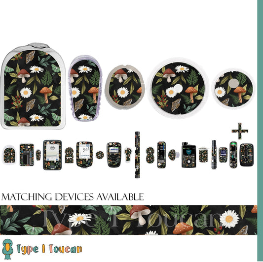 Night Garden Mushrooms |Device Stickers