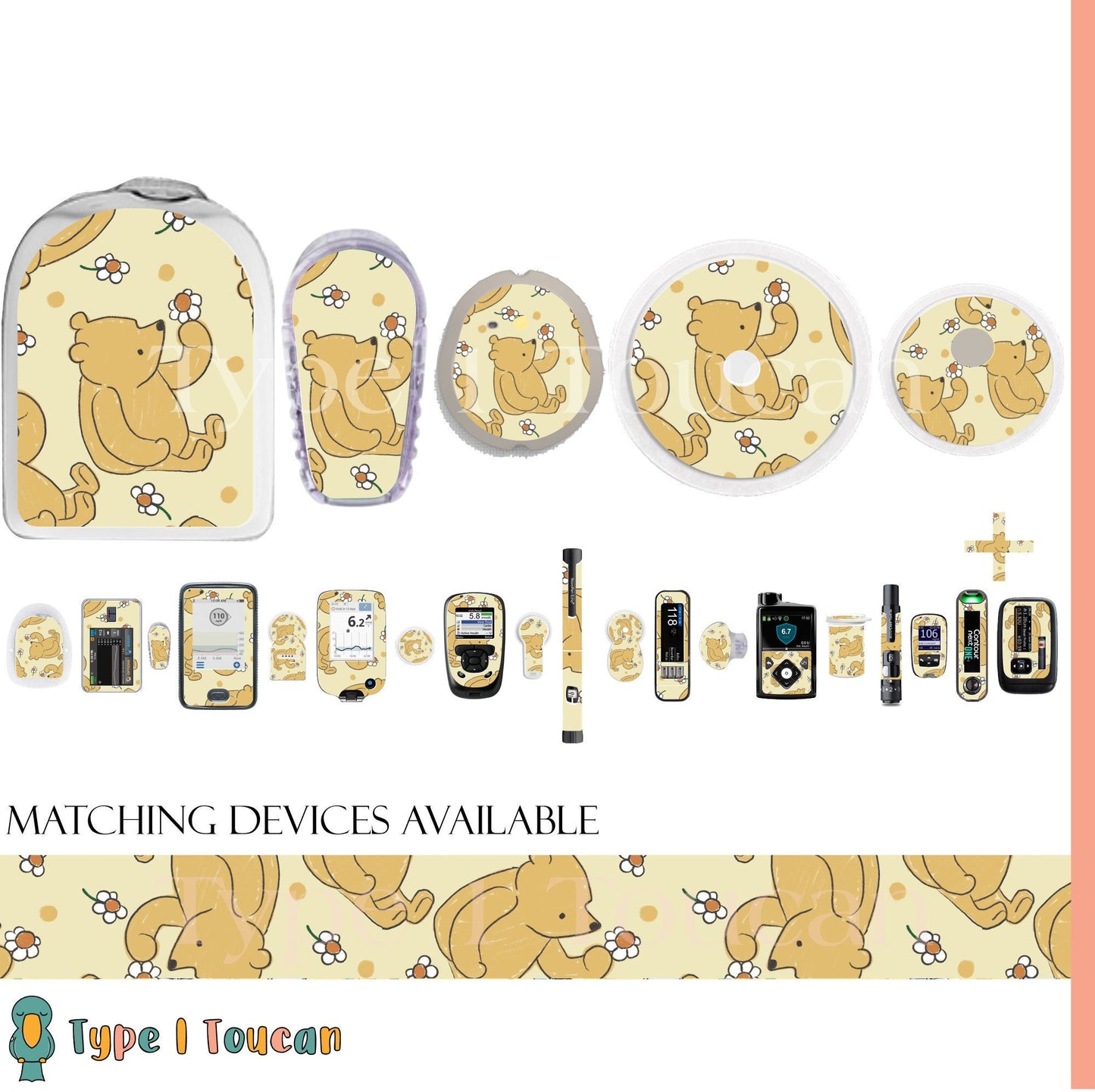 Yellow Bear |Device Stickers